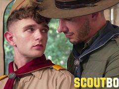 ScoutBoys Hung uniformed scoutmaster, Jordan Starr barebacks twink