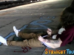 Horny skater dude Sean Johansen masturbates in a car