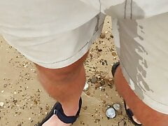 Pissed myself on the beach