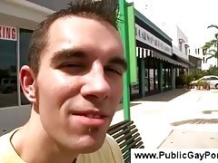 Gay blowjob in an alley