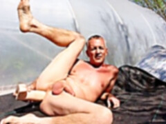 Big cock outdoor, big dildos, gay sex