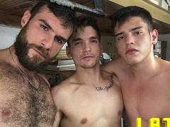 Twinks and hunks in a 3some with Santiago, Rodri, and Tommy