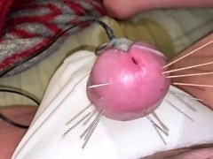 Intense estim session with painful cum for Qualzucht