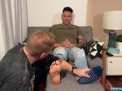 Chubby Stepdaddy Takes Pleasure In Giving His Subs Tickles