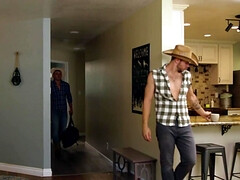 Country boy taking on the big cock of a city fellow