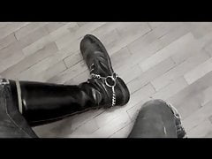 Cum in 20 hole Gripfast Boots