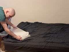 Bound in my PVC mask and latex gear, ready for some serious breath play