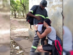 Employee porks boy in the park and then shoots a load in his facehole