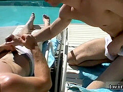 faggot studs teenage sex underwear Zack & Mike - Jackin by the Pool