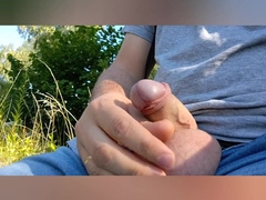 Woods jizz. Walk with final climax