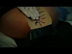 trying to place a tattoo on my ass! by maggie-er-bij