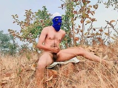 Tani unloads cum outdoors