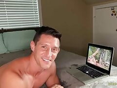 Outdoors gay hiker duo fucking