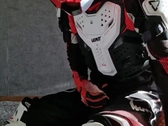 Motocross stud milking off in total gear