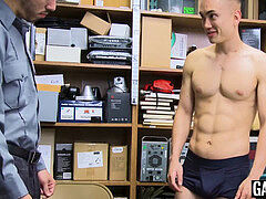 beefy perp riding wet police stiffy after blowjob