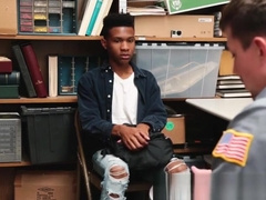 Black shoplifter jizzed