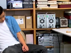 Asian teen 18+ caught stealing so he was detained by a cop