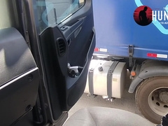 trucker crashing in the yard