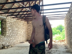 Nubile Stud get Firm his 23 Cm Man Rod in the Deserted Palace (RISKY)