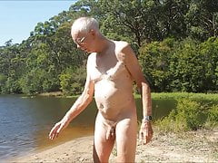 old man skinny dips