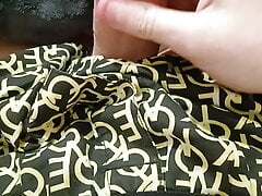 Bottom twink jerking off his big cock