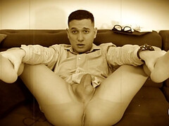 Big Load of Cum After Hard Masturbation