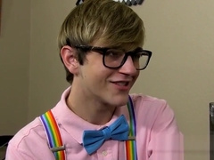 Nerdy twink Colby Klein rides Elijah Wests dick with vigor