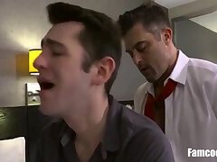 Daddy's Extra Care Towards Son With His Cock