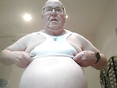 Posing in girls bra