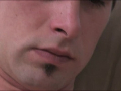 Inked guy faps off in his bedroom