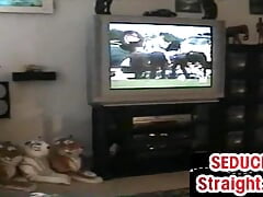 Amateur straight guy barebacked by gay at home after BJ