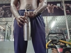 India jaw-dropping guy doing working and flexing