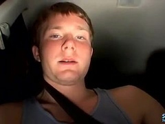 Dangled heterosexual thug Billy da Kidd tugs his trunk in his camper