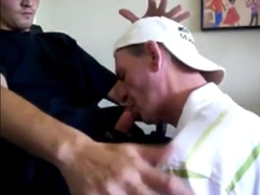 Swallowing cum from my friend