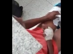 Dudes Caught Stroking off in Public Rest Room