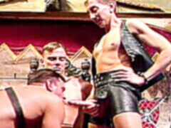 Faggot, gay threesome, hunk threesome