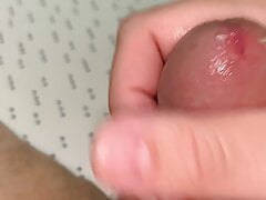 Chubby small cock jerking off