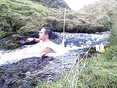 Half hour 2C waterfall naked with shivering