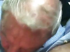Mature Guy Sucks Uncut In Car