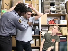 Jock and twink thief threesome BBC bareback and cumshot