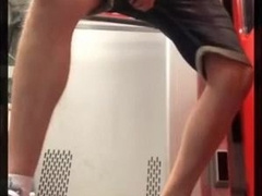 Exhibition Twink jerks off in a train 10