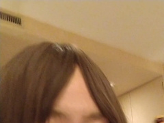 Chinese crossdresses dressed in leopard Morphsuit