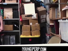 Ebony lad caught stealing gets booty ravaged