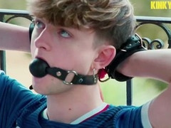 Young athlete Zacc Andrews dominates his obedient partner in sportswear