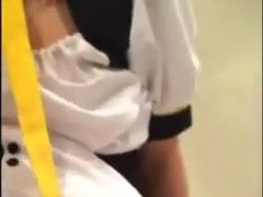 Amateur Asian CD cums while riding cock