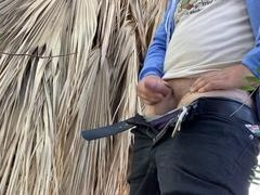 Gay outdoors, male public piss, outdoor piss