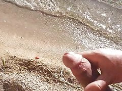 ibizabigcock cumshot on the beach in ibiza for the people