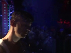 Mark Foxx barefucks Billy Santoro on stage during live sex show