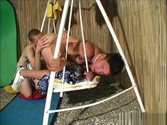 Bareback Cabana Fuck with Dario Dolce and Mikola