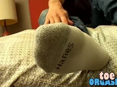 Bryce delivers a great load of cum all over the glass table